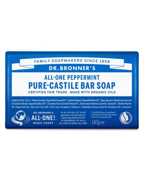 Dr. Bronner's Pure-Castile Bar Soap Peppermint