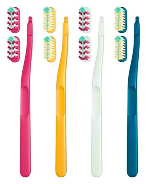 Jordan Tandbørste Change Medium Ass. Farver Replaceable 2x Heads + Handle