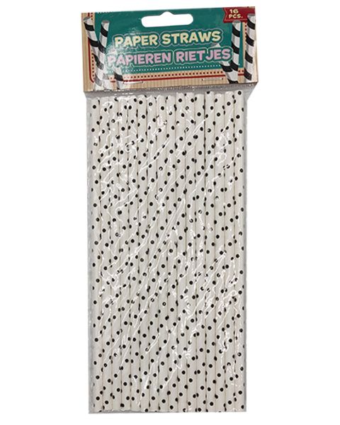 Party Collection Papirsugerør Prikker (U)