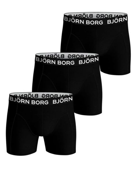 Björn Borg Cotton Stretch Shorts 3-Pack Sort Str. L