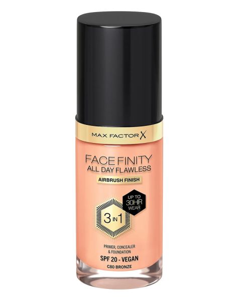 Max Factor Facefinity All Day Flawless 3In1 Foundation C80 Bronze Max Factor Facefinity All Day Flawless 3In1 Foundation C80 Bronze