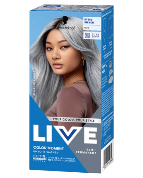 Schwarzkopf LIVE Color Moment 98 Steel Silver Schwarzkopf LIVE Color Moment 98 Steel Silver